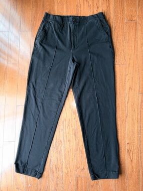 Lands' End Women's Black Pull-On Tapered Trousers - Starfish Straight Leg